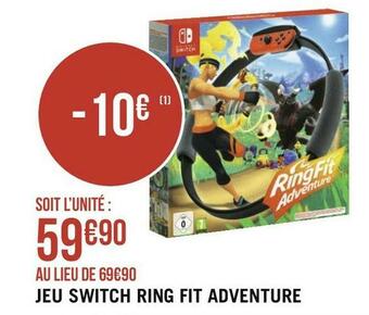 Géant Casino Jeu switch ring fit adventure offre