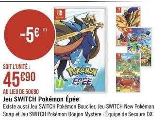 Géant Casino Jeu switch pokémon épée offre