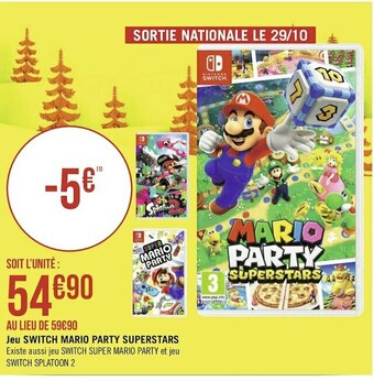 Jeu switch mario party superstars