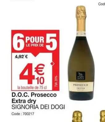Promocash D.O.C. Prosecco Extra dry offre