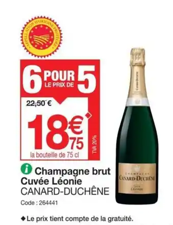 Promocash Champagne brut Cuvée Léonie offre