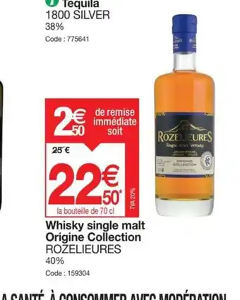 Promocash Whisky single malt origine collection offre