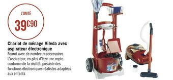 Chariot de ménage vileda avec aspirateur électronique