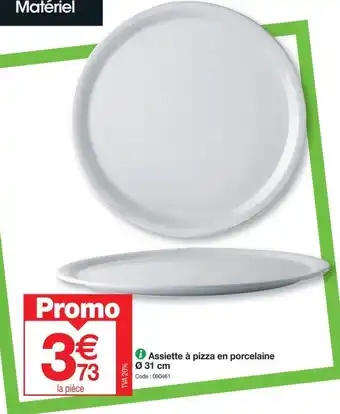 Promocash Assiette à pizza en porcelaine offre