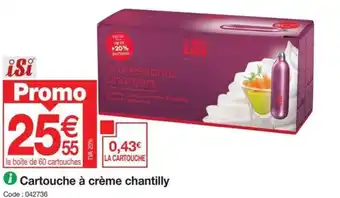 Promocash Cartouche à crème chantilly offre
