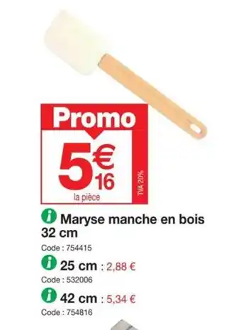 Promocash Maryse manche en bois offre