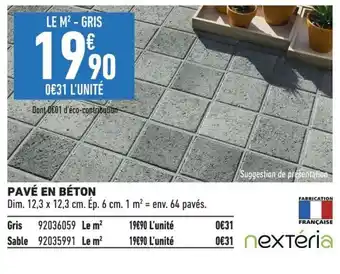 Brico Cash PAVÉ EN BÉTON offre