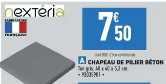 Brico Cash CHAPEAU DE PILIER BÉTON offre