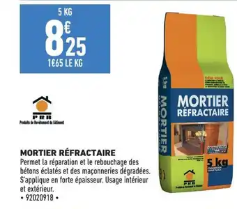 Brico Cash MORTIER RÉFRACTAIRE offre