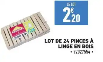 Brico Cash LOT DE 24 PINCES À LINGE EN BOIS offre