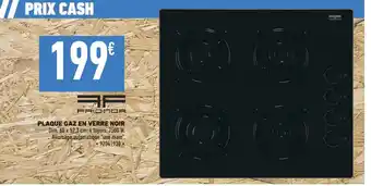 Brico Cash PLAQUE GAZ EN VERRE NOIR offre