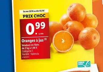 Lidl Oranges à jus offre