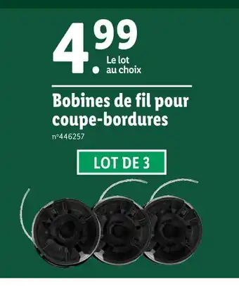 Lidl PARKSIDE Bobines de fil pour coupe-bordures offre