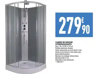 Brico Cash CABINE DE DOUCHE HYDROMASSANTE offre
