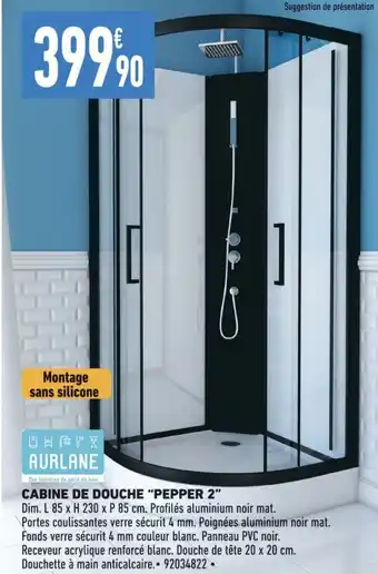 CABINE DE DOUCHE "PEPPER 2"