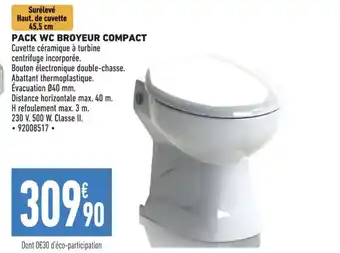 Brico Cash PACK WC BROYEUR COMPACT offre