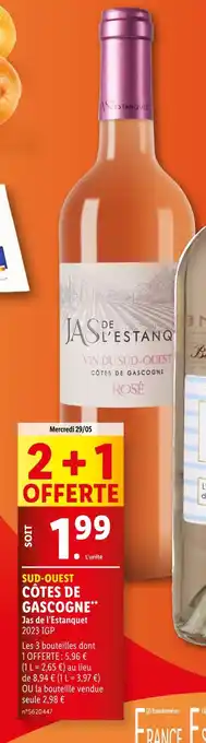 Lidl Jas de l’Estanquet SUD-OUEST CÔTES DE GASCOGNE offre