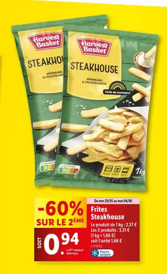 Lidl Harvest Basket Frites Steakhouse offre