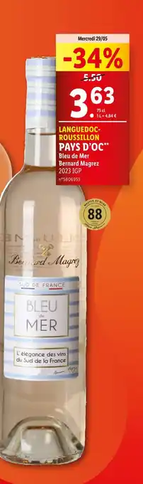 Lidl Bernard Magrez LANGUEDOC-ROUSSILLON PAYS D’OC offre