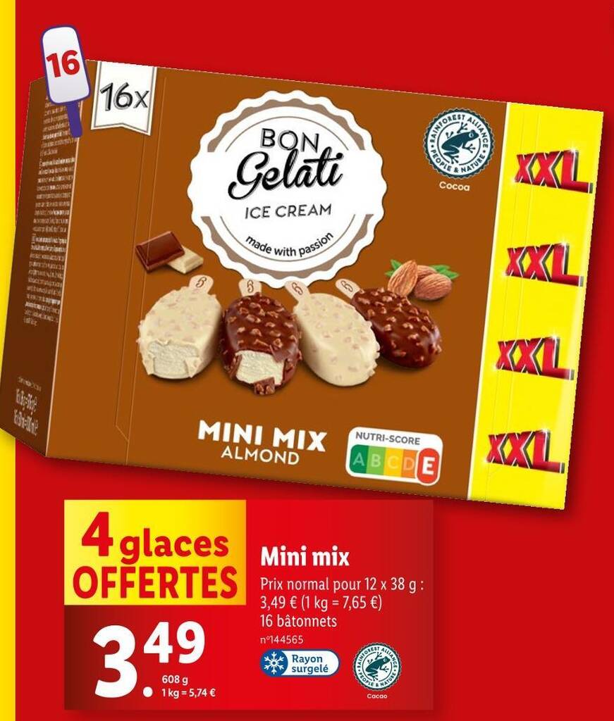 Promo BON GELATI Mini mix chez Lidl