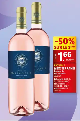 Lidl Domaine du Mas Ensoleillé PROVENCE MÉDITERRANÉE offre