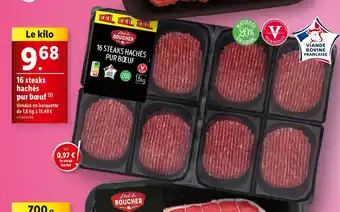 Lidl Steaks hachés pur bœuf offre