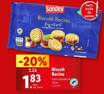 Lidl Sondey Biscuit Bacino offre