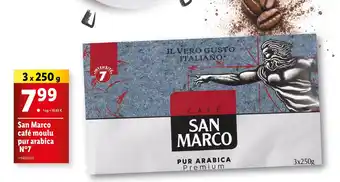 Lidl San Marco café moulu pur arabica N°7 offre