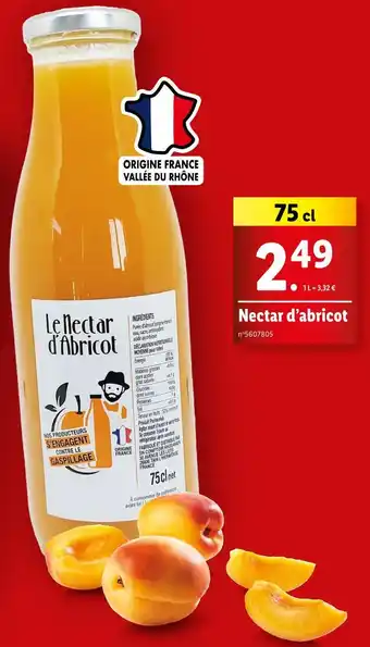 Lidl Nectar d’abricot offre