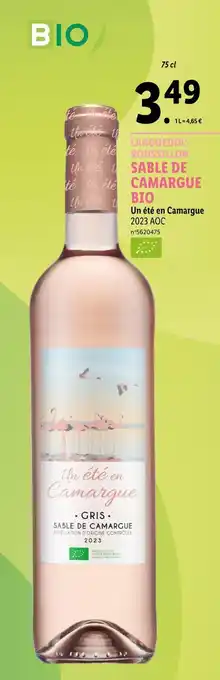 Lidl Un été en Camargue LANGUEDOC-ROUSSILLON SABLE DE CAMARGUE BIO offre
