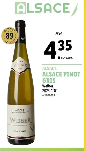 Lidl Weiber ALSACE PINOT GRIS offre