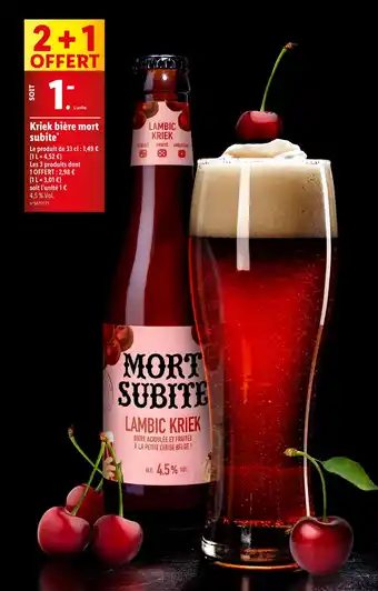 Lidl Mort Subite Kriek bière offre