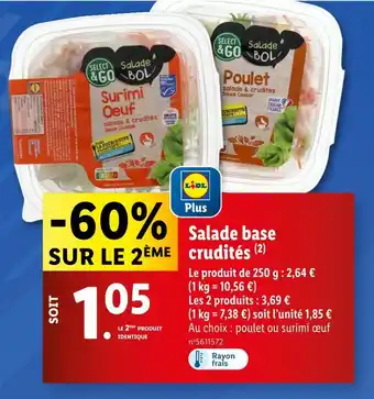 Lidl SELECT & GO Salade base crudités offre