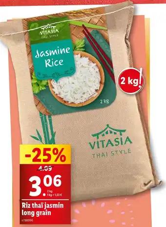 Lidl VITASIA Riz thaï jasmin long grain offre