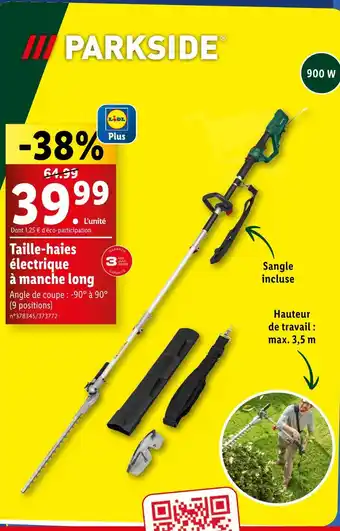 Lidl PARKSIDE Taille-haies électrique à manche long offre