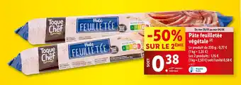 Lidl Toque du Chef Pâte feuilletée végétale offre