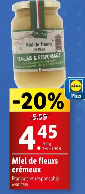 Lidl Maribel Miel de fleurs crémeux offre