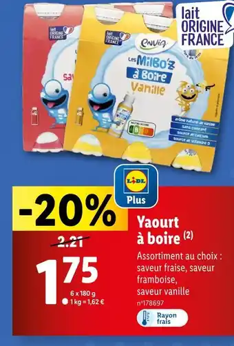 Lidl ENVIA Yaourt à boire offre