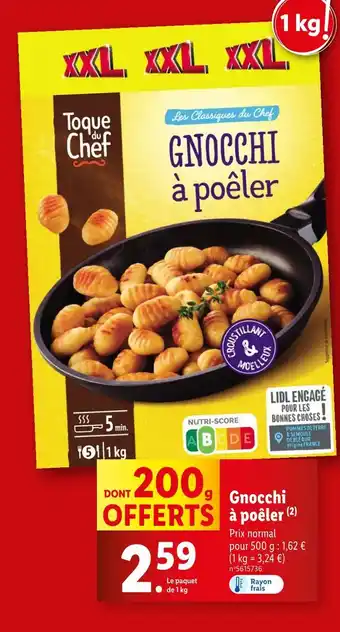 Lidl Toque du Chef Gnocchi à poêler offre