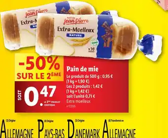 Lidl MAÎTRE Jean Pierre Pain de mie offre