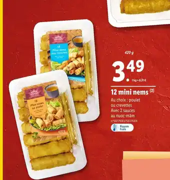 Lidl VITASIA 12 mini nems offre