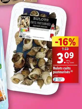 Lidl Bulots cuits pasteurisés offre