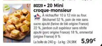 20 Mini Croque-Monsieur