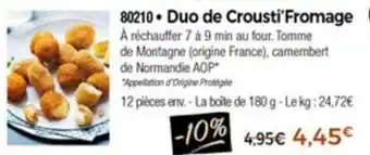 Thiriet Duo De Crousti'Fromage offre