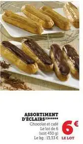 Super U Assortiment d'eclairs offre