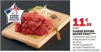 Super U Viande bovine haché vrac offre