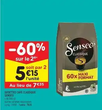 Leader Price Senseo - dosettes café classique offre