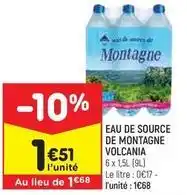 Leader Price Volcania - eau de source de montagne offre