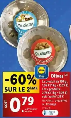 Lidl Saladinettes - olives offre