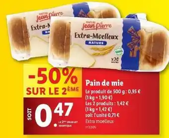 Lidl Jean pierre - pain de mie offre